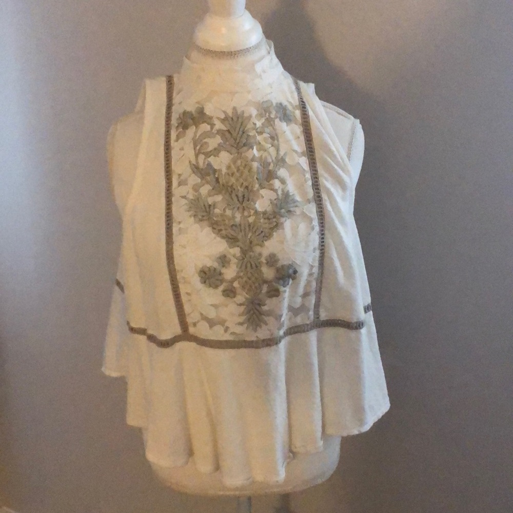 Free people sleeveless cotton jersey top
